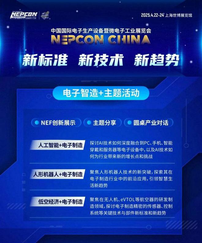 参观预登记通道开启!探索电子制造新边界NEPCON China 电子展2025年4月22-24日邀您抢占未来先机(图5) 参观预登记通道开启!探索电子制造新边界NEPCON China 电子展2025年4月22-24日邀您抢占未来先机(图5)